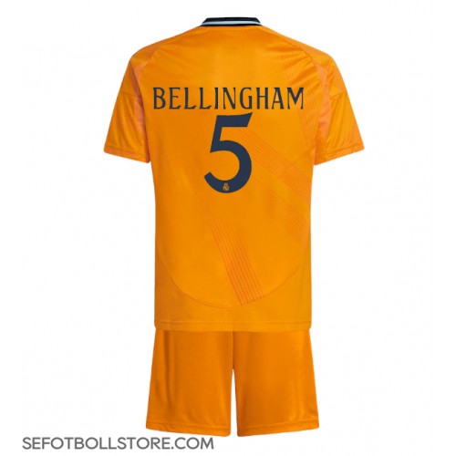 Real Madrid Jude Bellingham #5 Replika babykläder Bortaställ Barn 2024-25 Kortärmad (+ korta byxor)